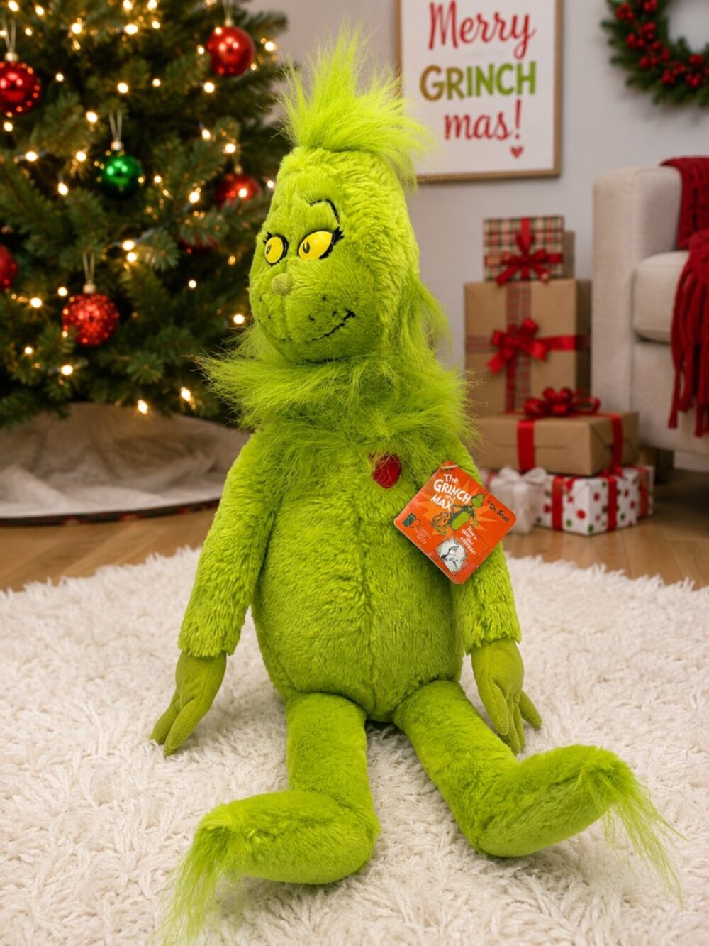Dr. Seuss Kohl's Cares Grinch Plush 22" Stuffed Toy w/ Tags Christmas NWT - Picture 1 of 9